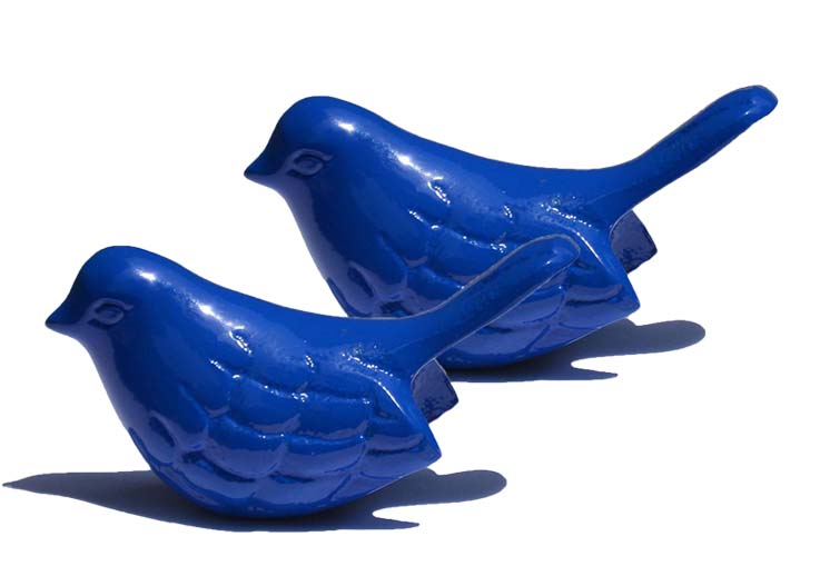 Blue Bird Figurines — Set of Two