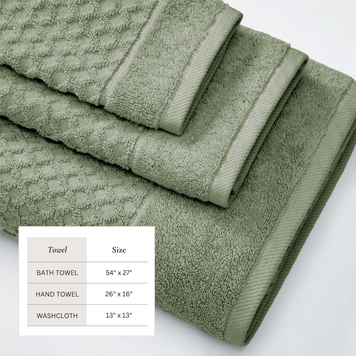 Grayson Diamond Waffle Cotton Towels