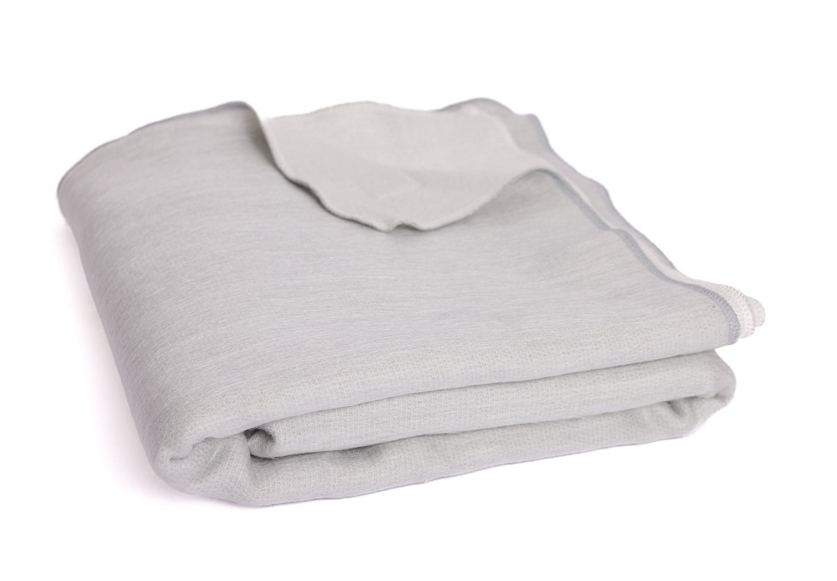 Kani Reversible Alpaca Throw — Gray & White