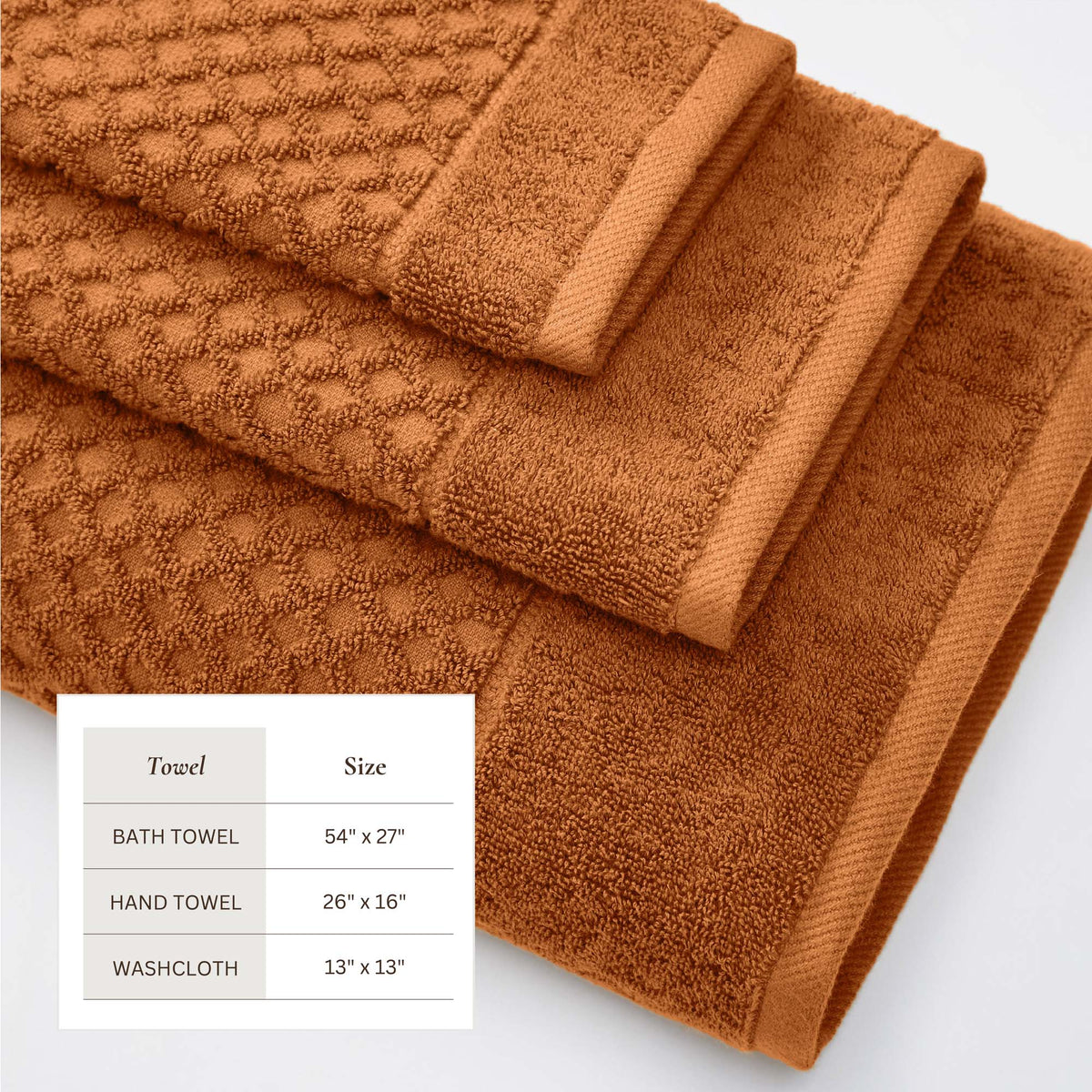 Grayson Diamond Waffle Cotton Towels