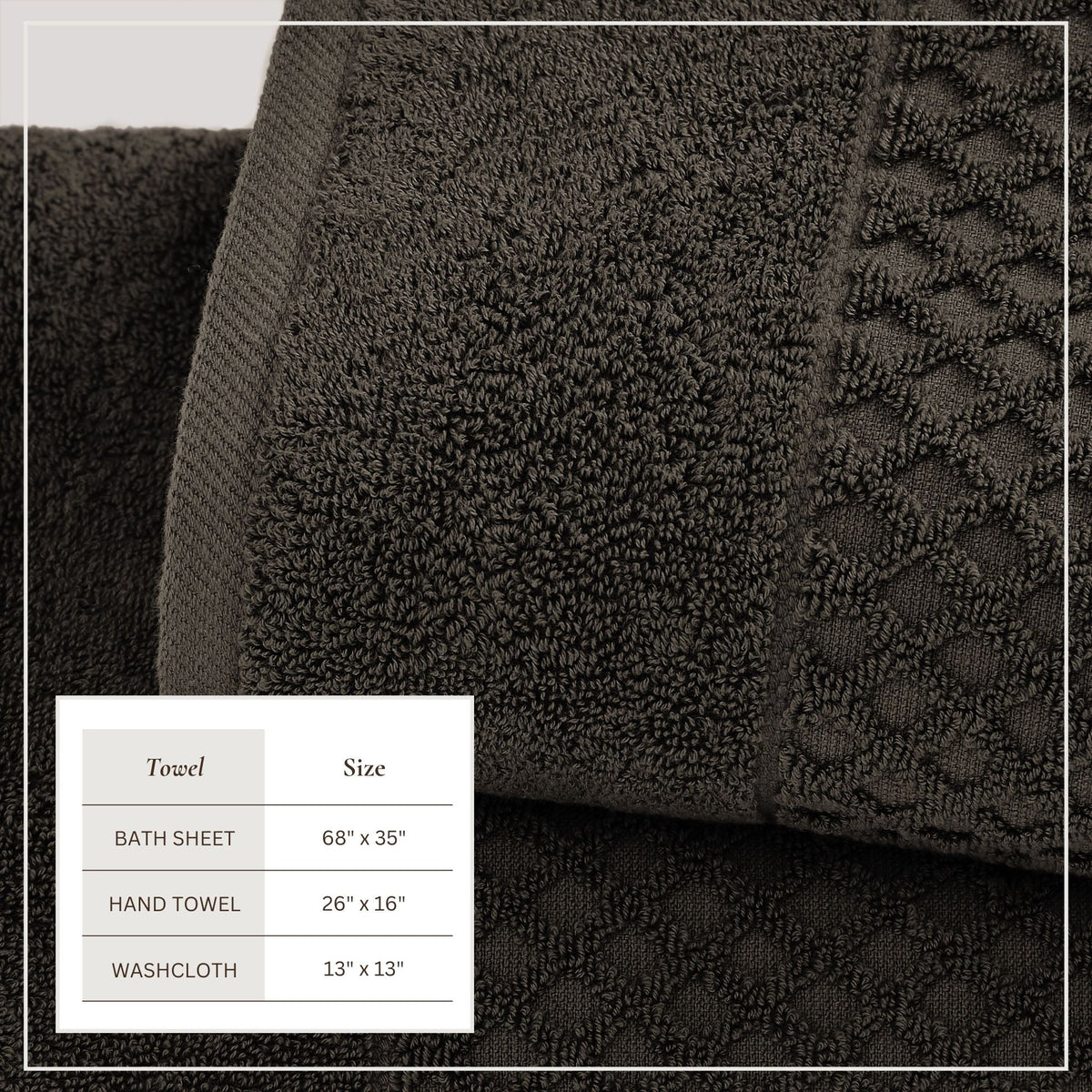 Grayson Diamond Waffle Cotton Towels