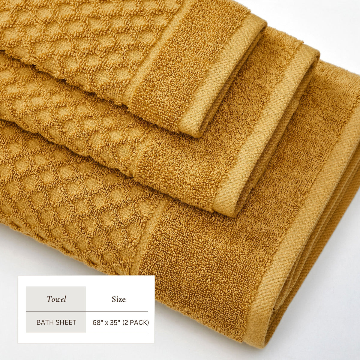Grayson Diamond Waffle Cotton Towels