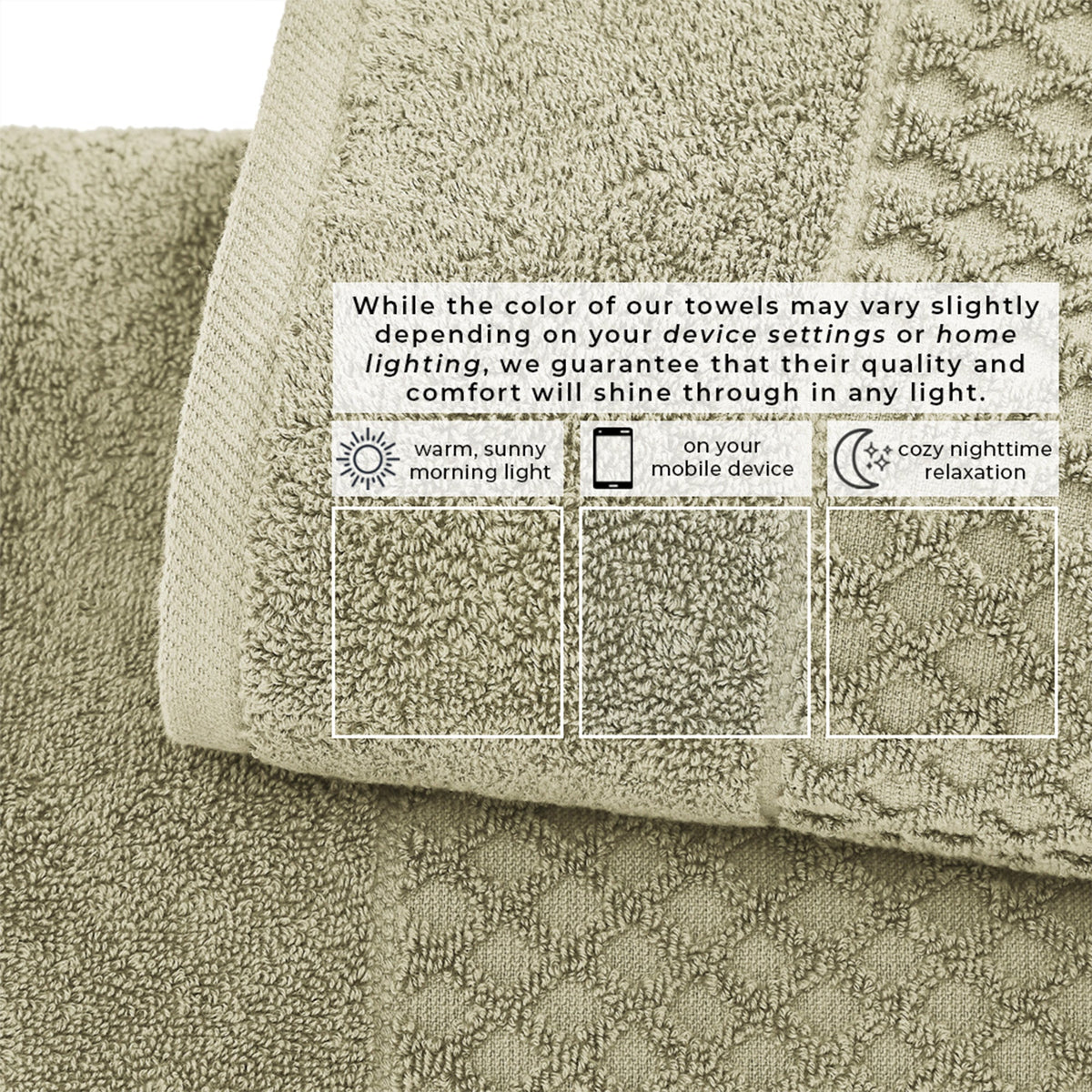 Grayson Diamond Waffle Cotton Towels