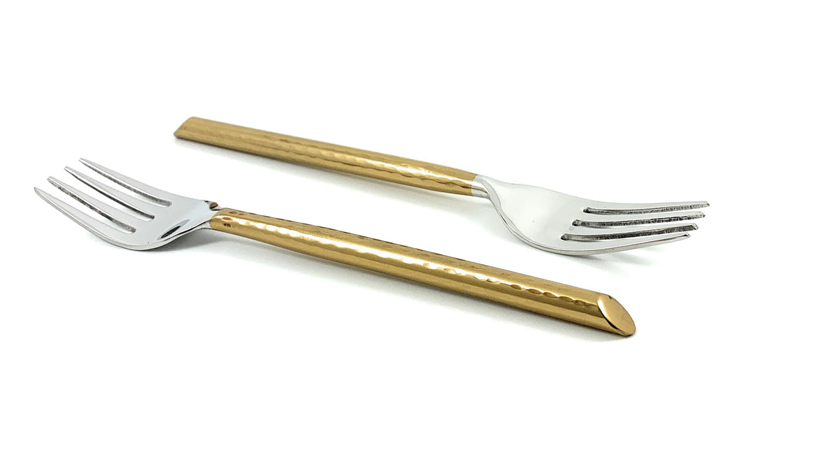 Gold-Finish Dinner Forks — Set of Six