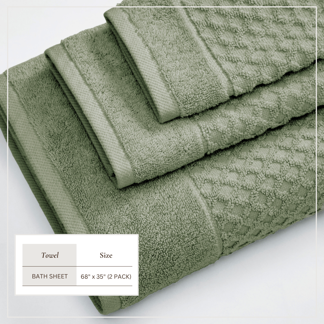 Grayson Diamond Waffle Cotton Towels
