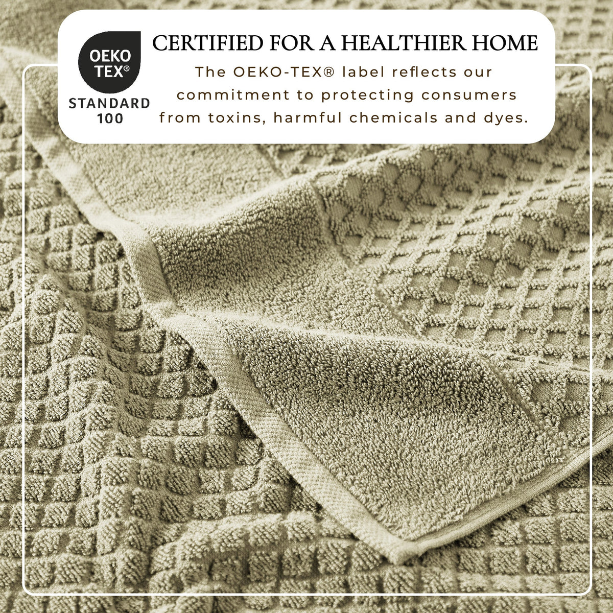 Grayson Diamond Waffle Cotton Towels
