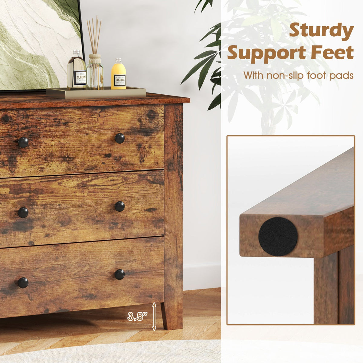 Three-Drawer Dresser — Set of Two