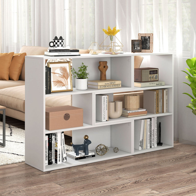 Geometric Bookcase Set — Two Pieces