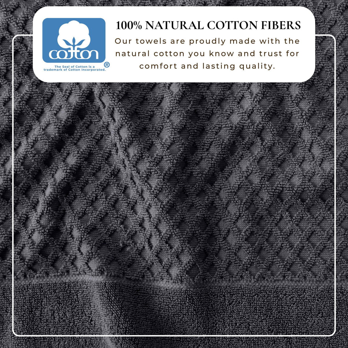 Grayson Diamond Waffle Cotton Towels