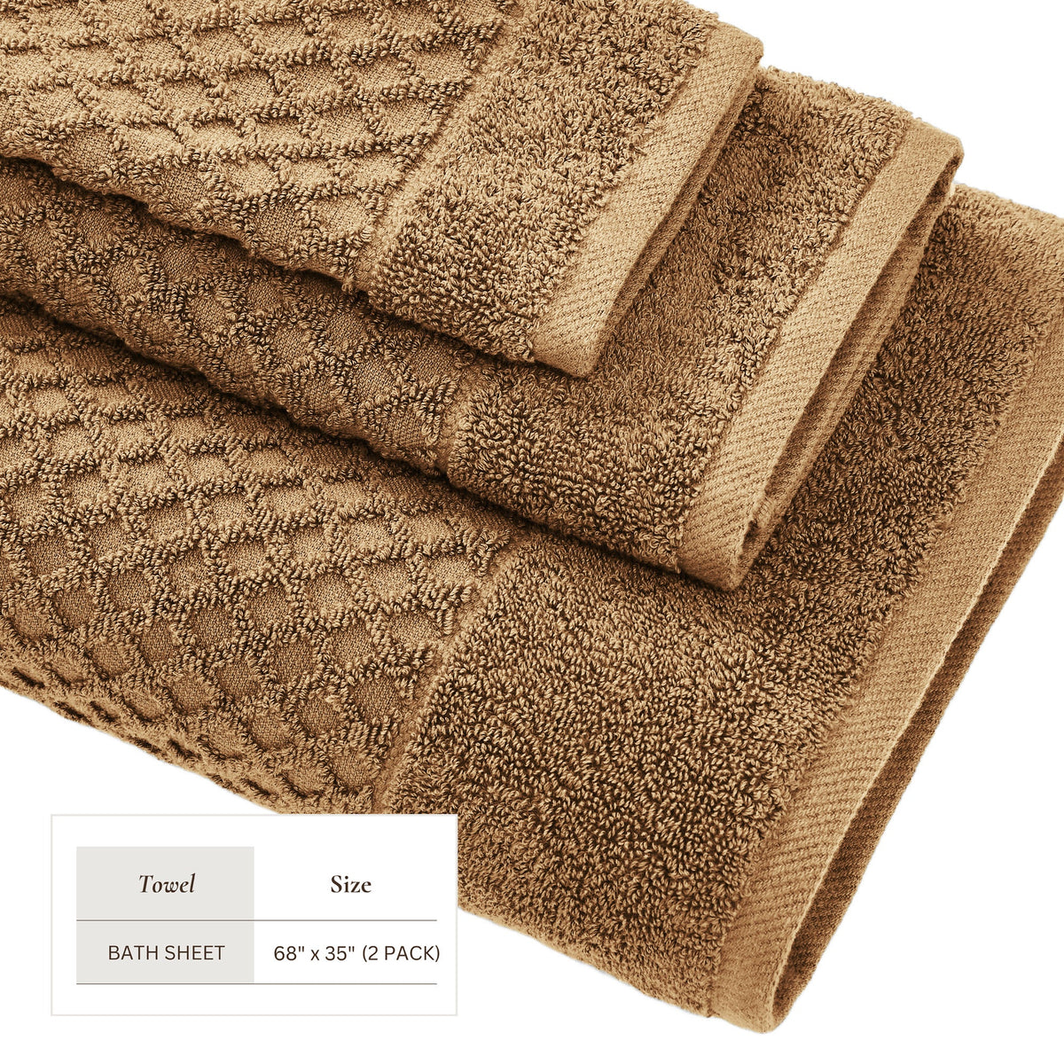 Grayson Diamond Waffle Cotton Towels