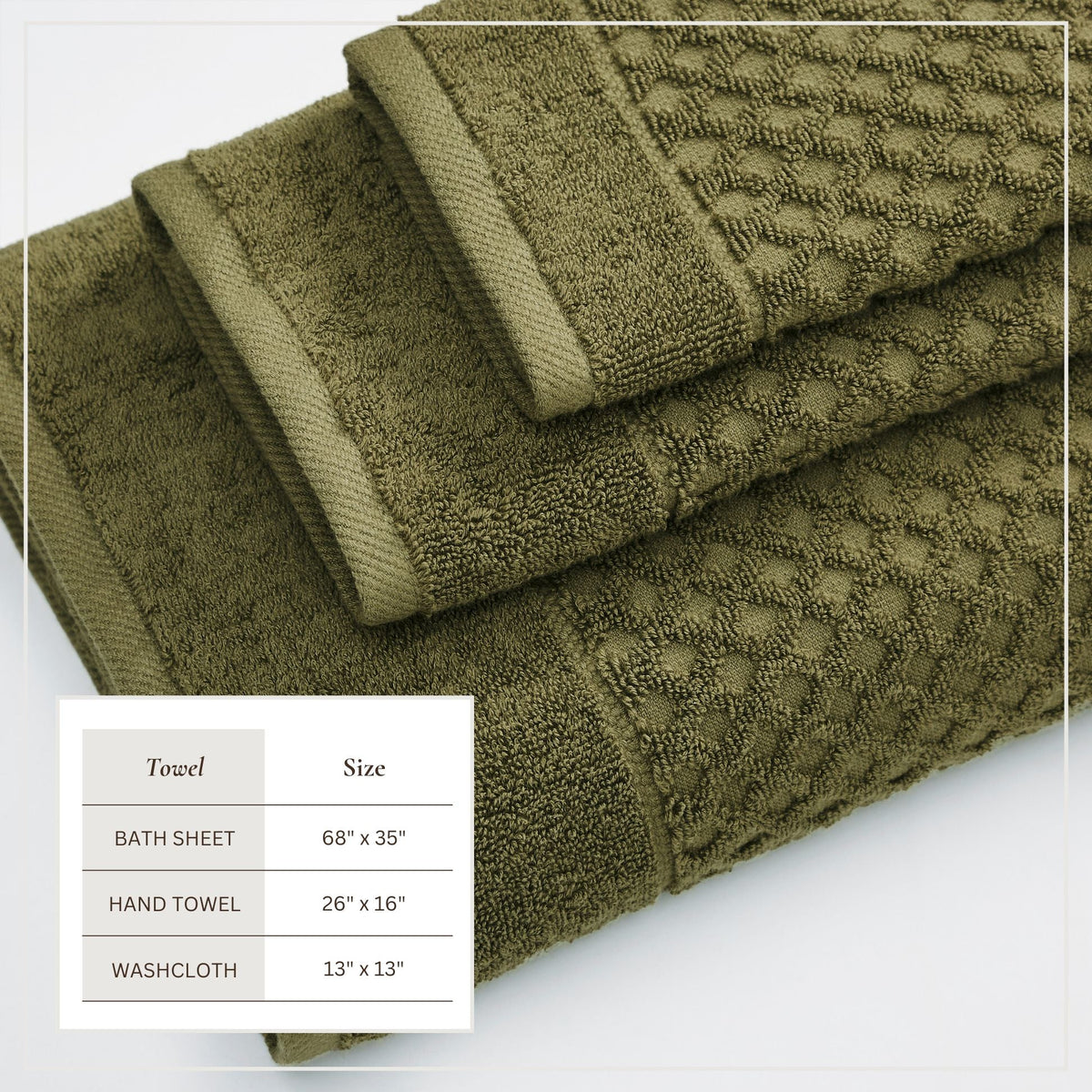 Grayson Diamond Waffle Cotton Towels