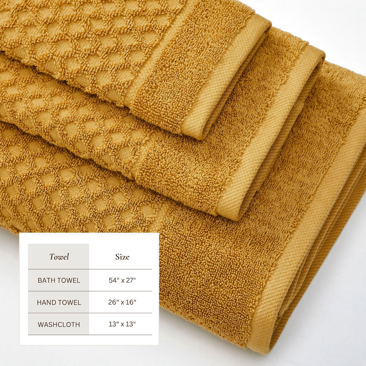 Grayson Diamond Waffle Cotton Towels