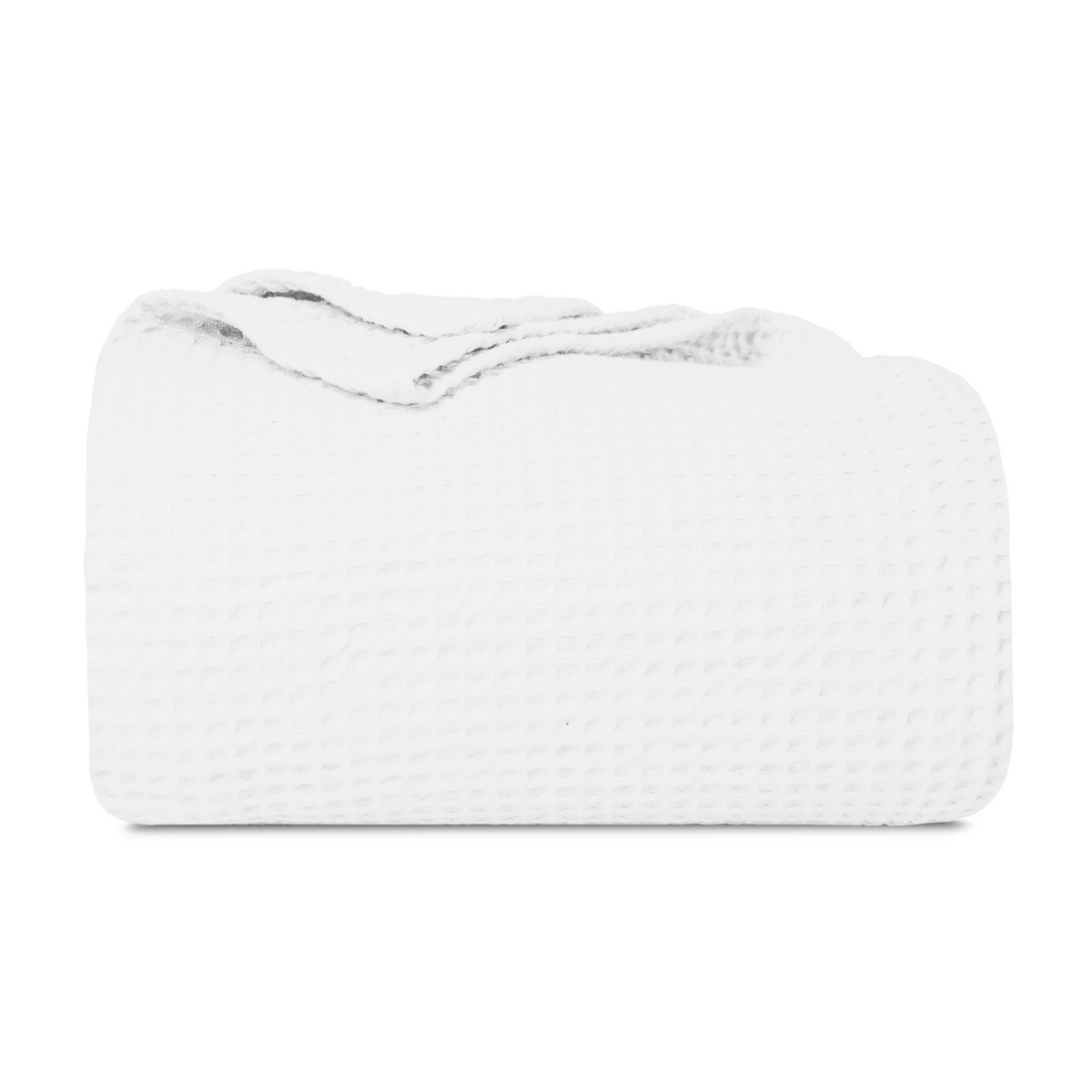 Cotton Waffle Weave Throw — White