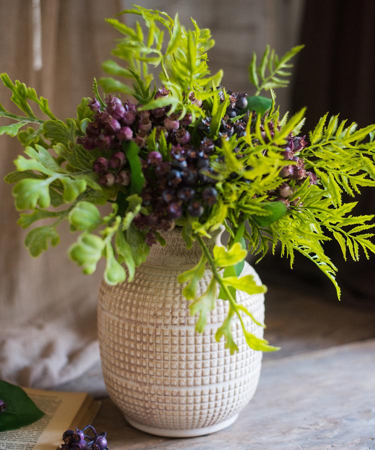 Textured Ceramic Jar Vase