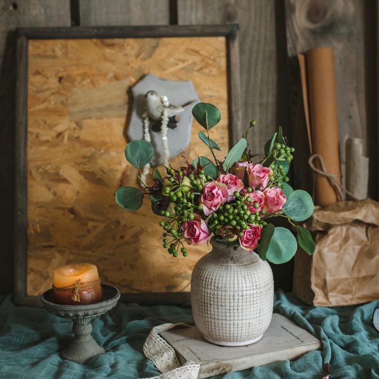 Textured Ceramic Jar Vase