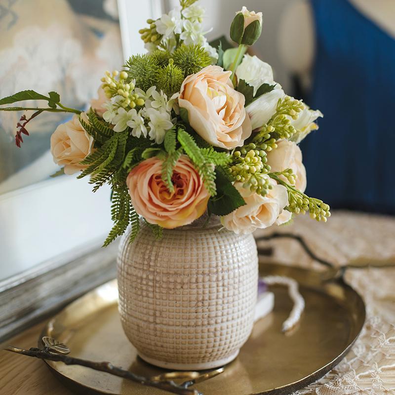 Textured Ceramic Jar Vase