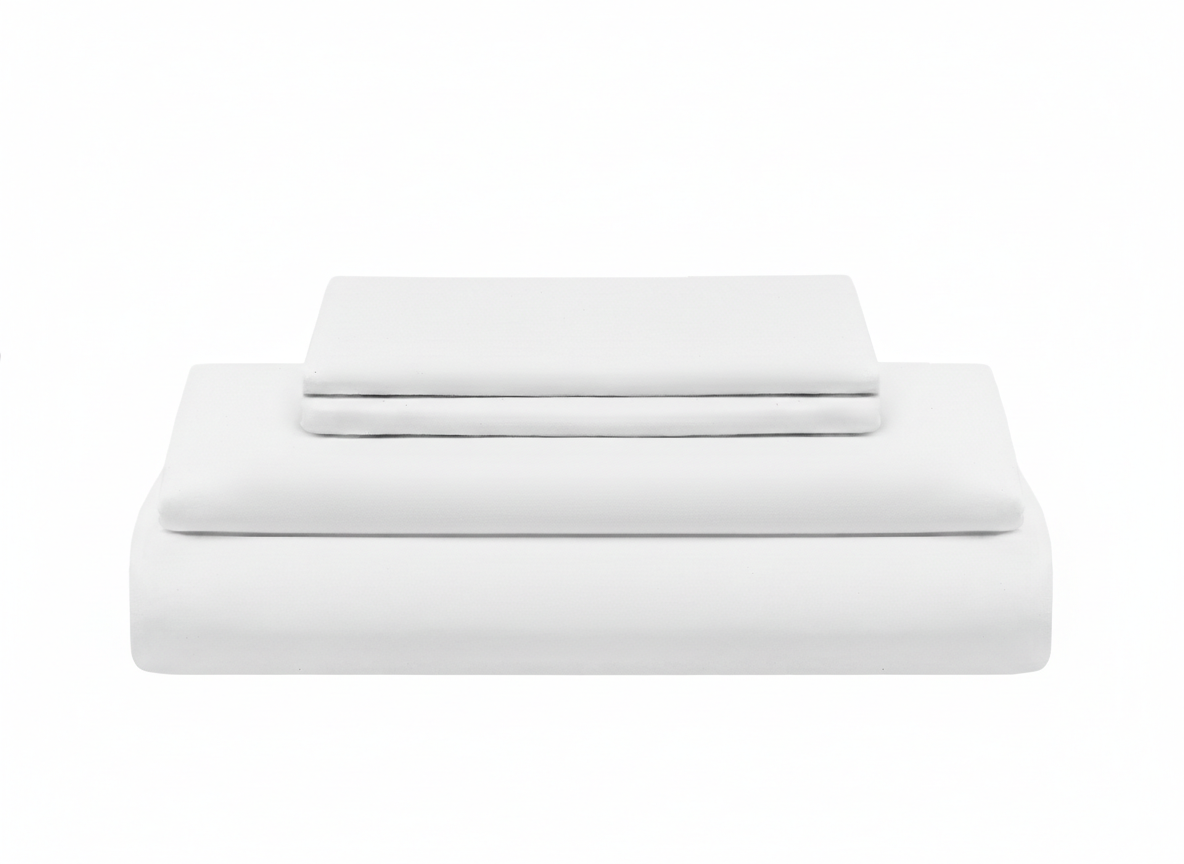 Organic Cotton Sateen Sheet Set — Pure White / Full