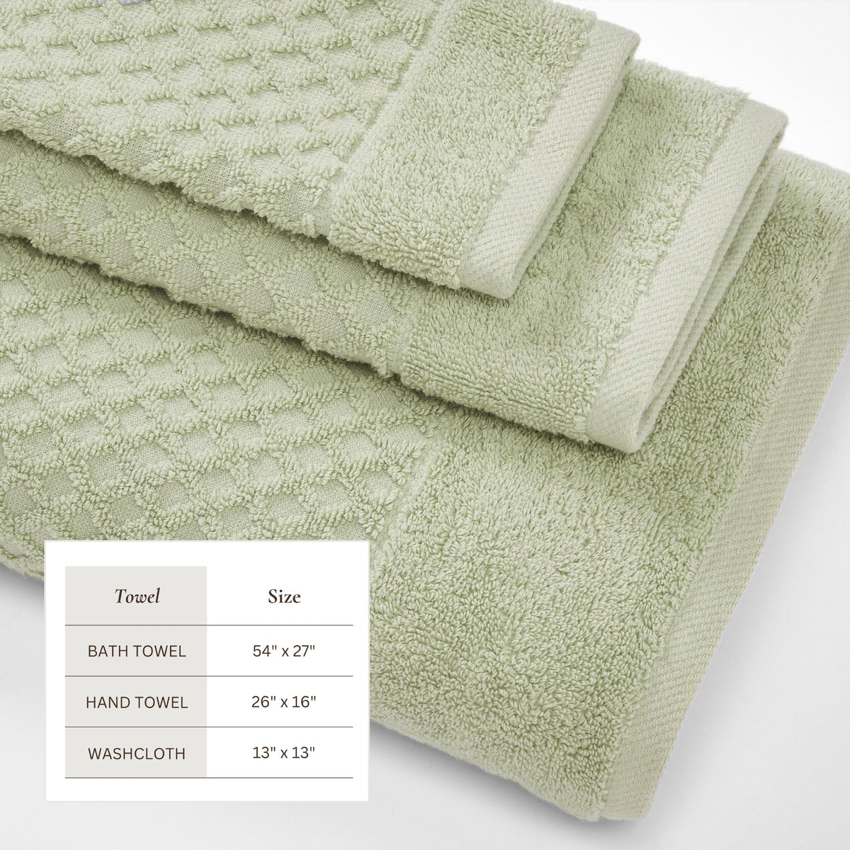 Grayson Diamond Waffle Cotton Towels