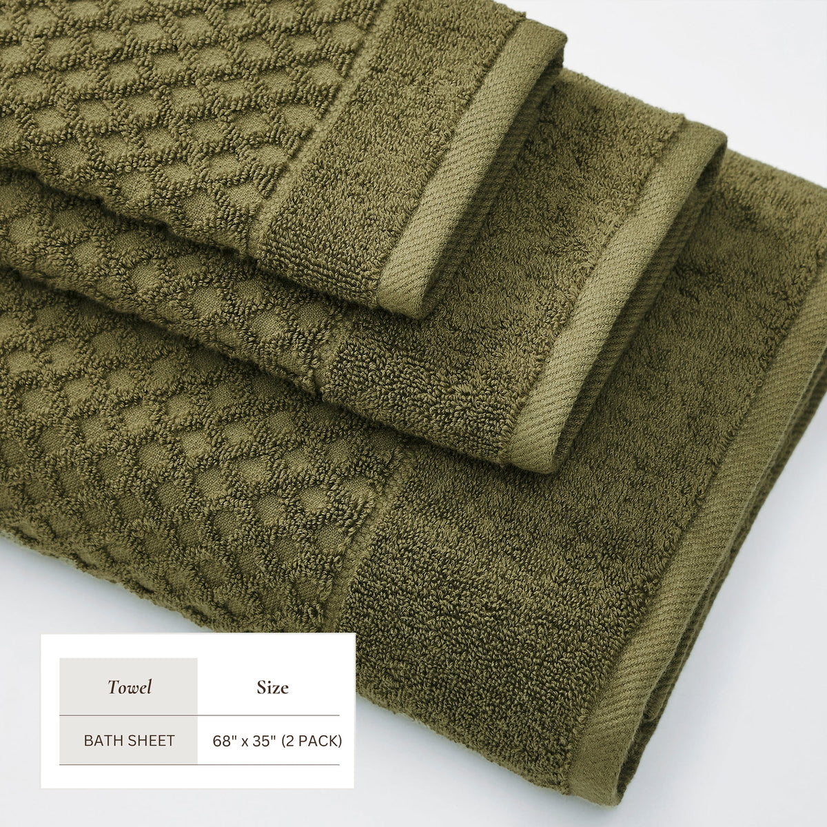Grayson Diamond Waffle Cotton Towels