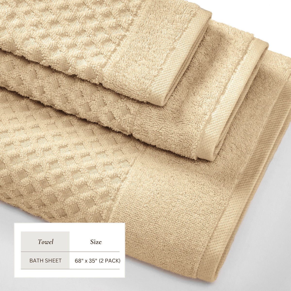 Grayson Diamond Waffle Cotton Towels