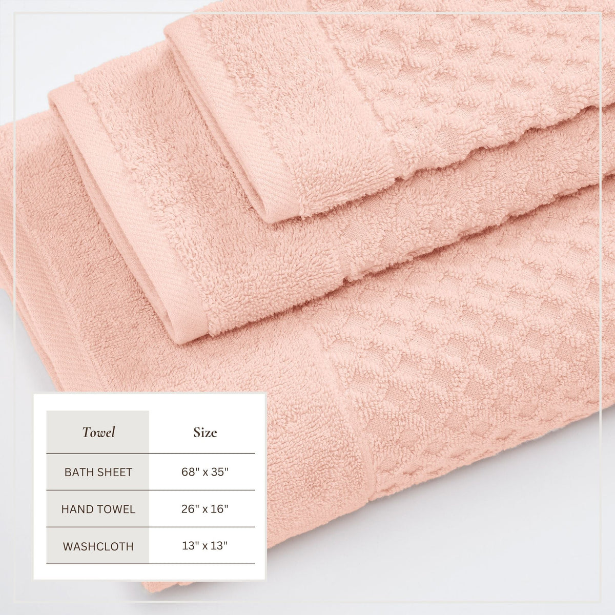Grayson Diamond Waffle Cotton Towels
