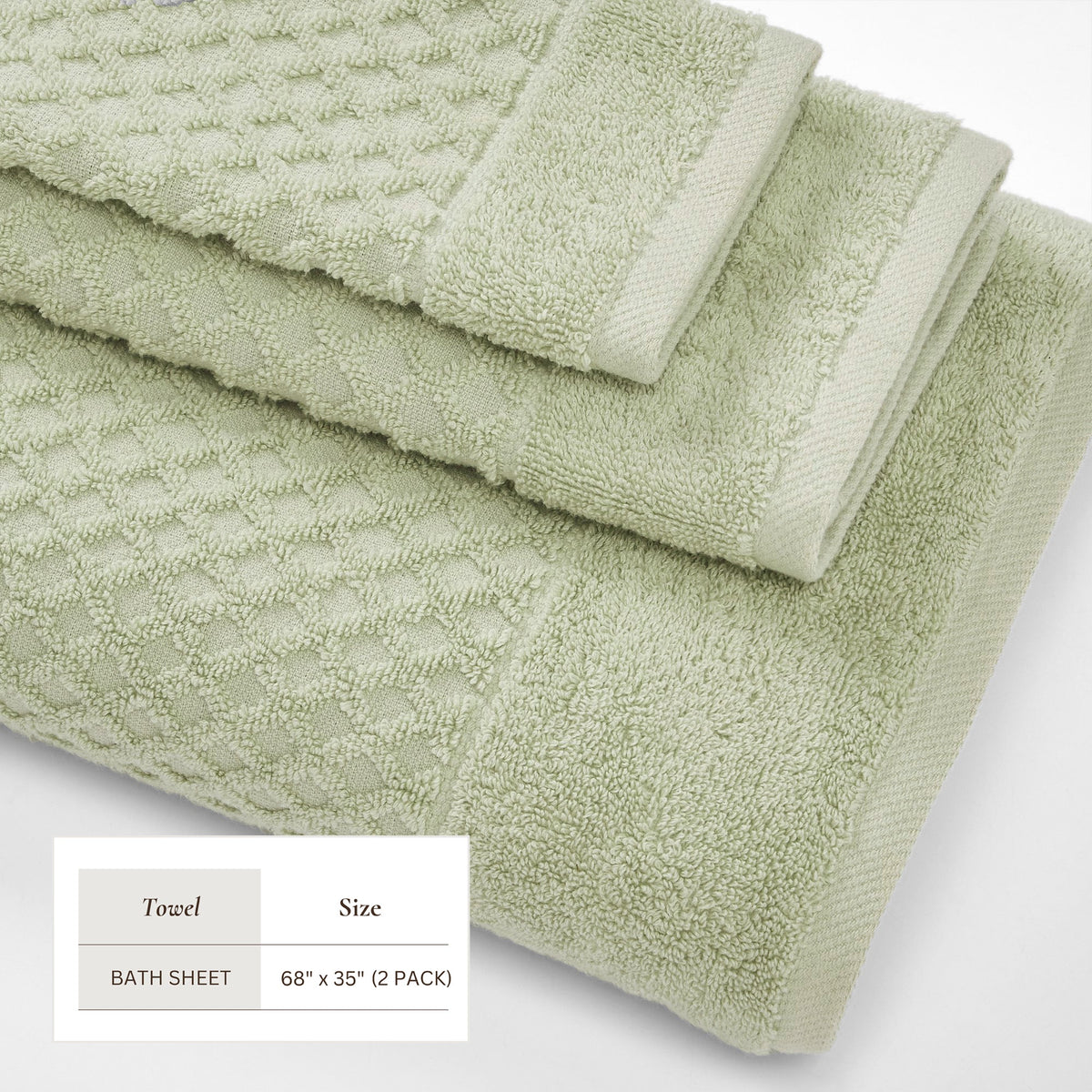 Grayson Diamond Waffle Cotton Towels