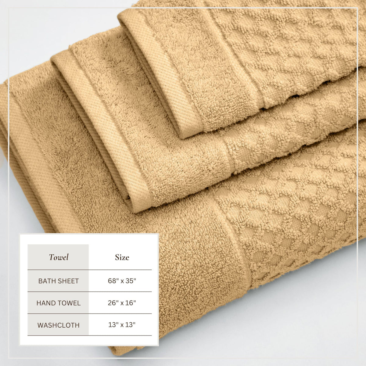 Grayson Diamond Waffle Cotton Towels